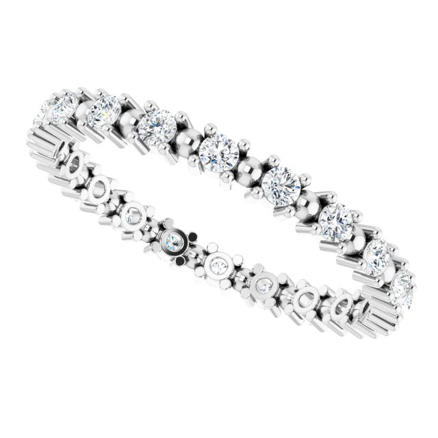0.37 ct. Round Diamond Stackable Eternity Band-VIRABYANI